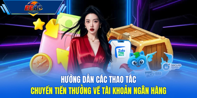 Hướng dẫn các thao tác chuyển tiền thưởng về tài khoản ngân hàng